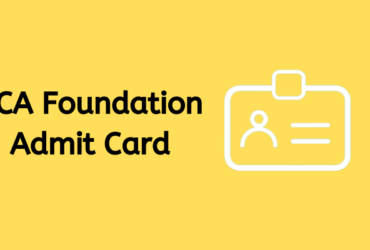 CA Foundation Admit Card