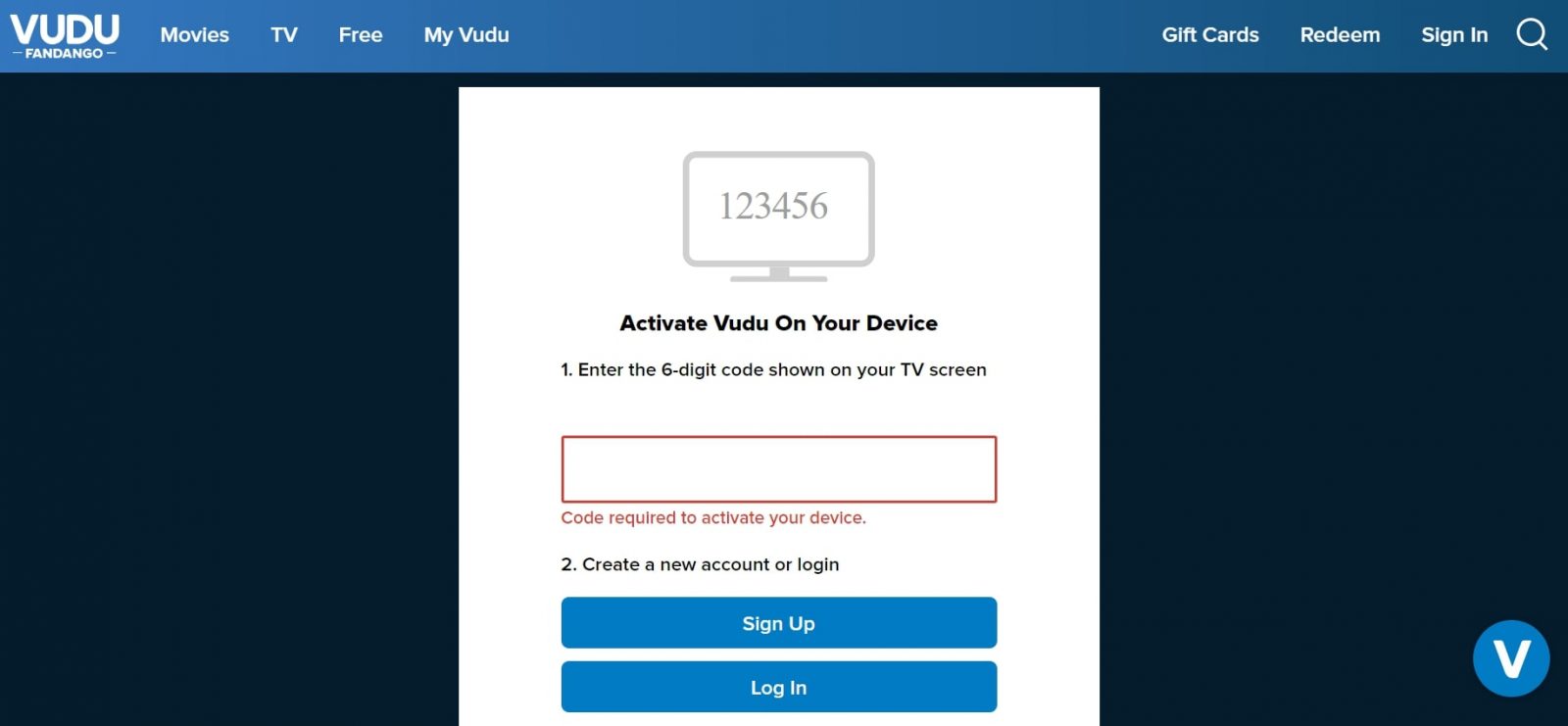 Vudu Com Start